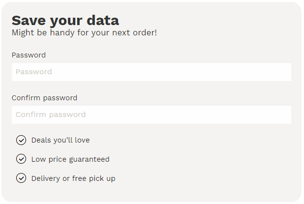 Password output