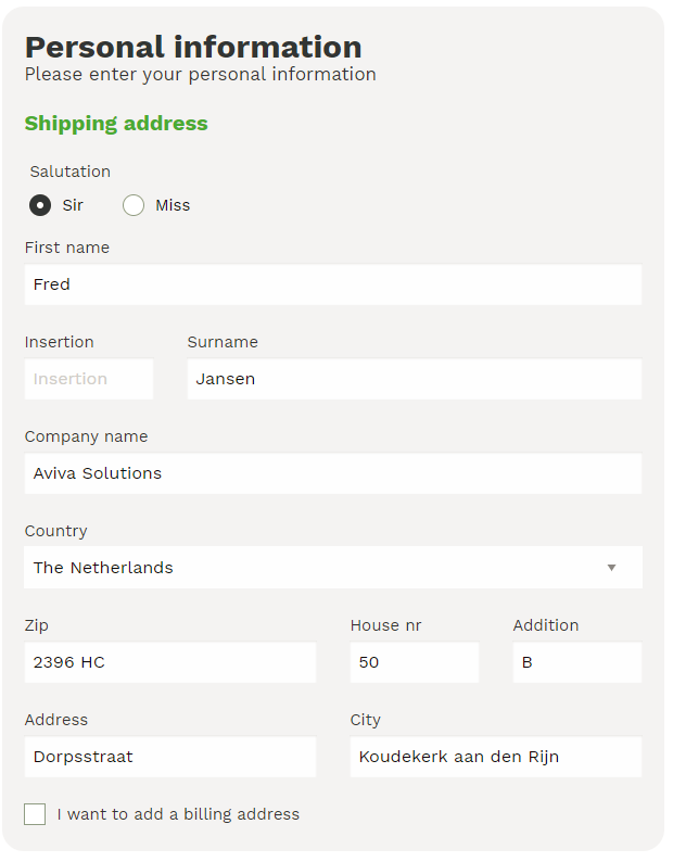 Address output